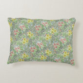 ヴィンテージウィリアムモリスボワーフラワーグリーン アクセントクッション (裏面)