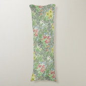 ヴィンテージウィリアムモリスボワーフラワーグリーン ボディピロー (正面縦)