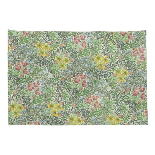 ヴィンテージウィリアムモリスボワーフラワーグリーン 枕カバー (裏面-右)