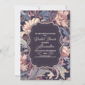 ヴィンテージウィリアムモリスラベンダーブライダル 招待状 (正面)