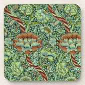 ヴィンテージウィリアムモリスワンルパターン コースター (正面)