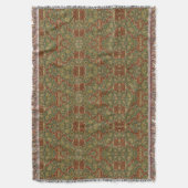 ヴィンテージウィリアムモリスワンレ スローブランケット (正面縦)