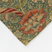 ヴィンテージウィリアムモリスワンレ フリースブランケット (角)