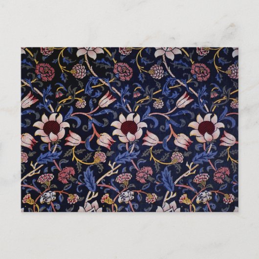 ヴィンテージウィリアムモリス模様、イヴェンロデ ポストカード (正面)