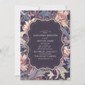 ヴィンテージウィリアム結婚モリス・ラベンダー 招待状 (正面)