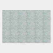 ヴィンテージウィリアム葉モリスズの青いパターン ラッピングペーパーシート (正面3)
