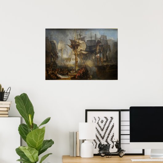 ヴィンテージウィリアム・ターナートラファルガーの戦い ポスター (ホームオフィス)