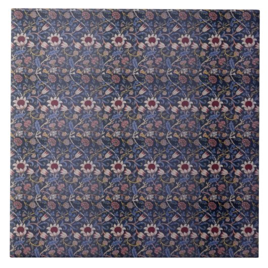 ヴィンテージウィリアム・モリスエヴェンロデ繊維デザイン タイル (正面)