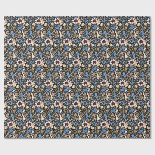 ヴィンテージウィリアム・モリスエヴェンロデ繊維デザイン ラッピングペーパー (フラット)