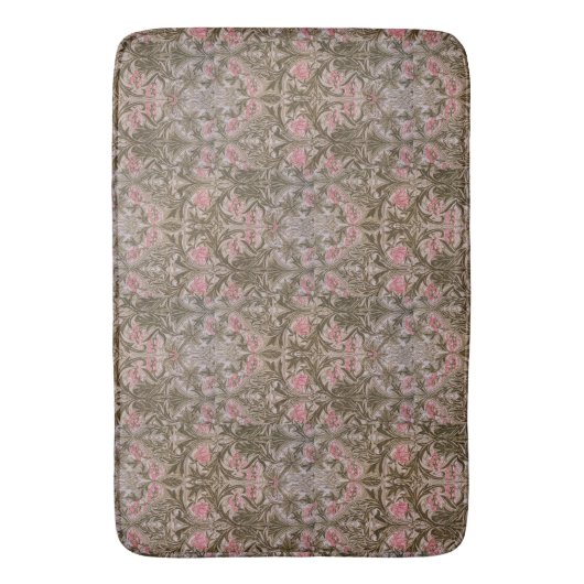 ヴィンテージウィリアム・モリスオダマキ(植物) バスマット (正面縦)