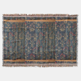 ヴィンテージウィリアム・モリスフローラデイジーパターン スローブランケット