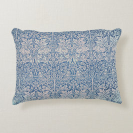 ヴィンテージウィリアム・モリス森うさぎ鳥の葉 アクセントクッション