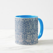 ヴィンテージウィリアム・モリス森うさぎ鳥の葉 マグカップ (正面右)