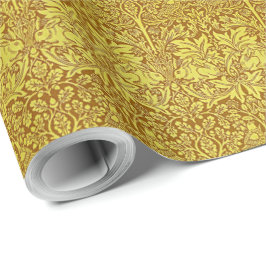 ヴィンテージウィリアム・モリス森うさぎ鳥の葉 ラッピングペーパー