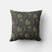 ヴィンテージウィリアム・モリス海軍ブルーレッドキク クッション (裏面)