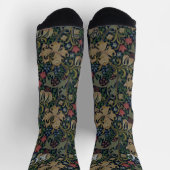 ヴィンテージウィリアム・モリス海軍ブルーレッドキク ソックス (上部)