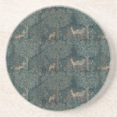 ヴィンテージウィリアム・モリス緑の森の動物 コースター (正面)