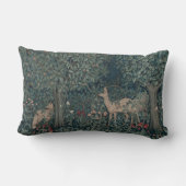 ヴィンテージウィリアム・モリス緑の森の動物 ランバークッション (裏面)