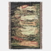 ヴィンテージウィリアム・モリス聖杯 スローブランケット (正面縦)