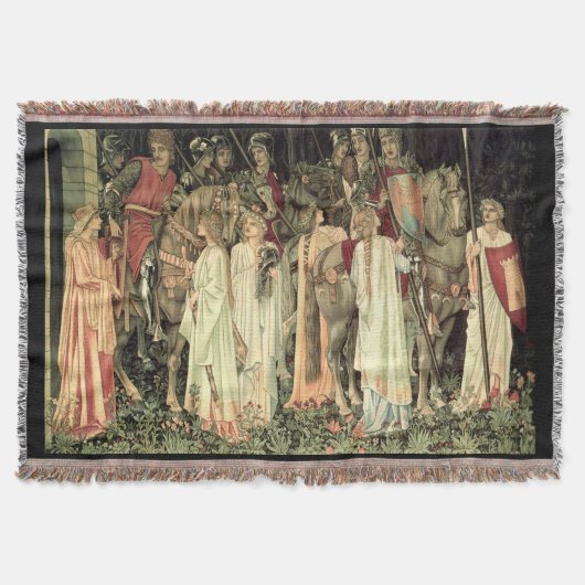 ヴィンテージウィリアム・モリス聖杯 スローブランケット (正面)