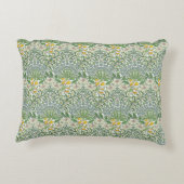 ヴィンテージウィリアム・モリス花ガーデン壁紙 アクセントクッション (裏面)