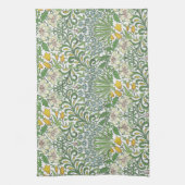 ヴィンテージウィリアム・モリス花ガーデン壁紙 キッチンタオル (縦)