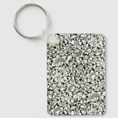 ヴィンテージウィリアム・モリス装飾繊維模様 キーホルダー (正面)