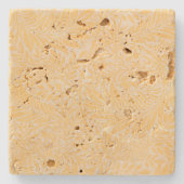 ヴィンテージウィリアム・モリス金ゴールドラークスパー植物学 ストーンコースター (正面)