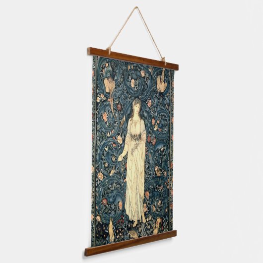 ヴィンテージウィリアム・モリス1885フローラ 吊り下げ型タペストリー (傾斜あり)
