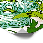 ヴィンテージウィリアム・モリス・アイリス・バードフローラルパターン ポスター (角)