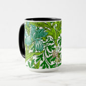 ヴィンテージウィリアム・モリス・アイリス・バードフローラルパターン マグカップ (正面左)