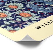 ヴィンテージウィリアム・モリス・オーチャードフルーツパターン ポスター (角)