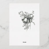 ヴィンテージウィリアム・モリス・ケルマスコットグレープヴ縁どィン 箔招待状 (裏面)