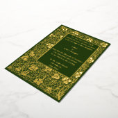 ヴィンテージウィリアム・モリス・ケルマスコットグレープヴ縁どィン 箔招待状 (回転した状態)