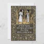 ヴィンテージウィリアム・モリス・ケmscott縁どフローラ 招待状 (裏面)