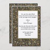 ヴィンテージウィリアム・モリス・ケmscott縁どフローラ 招待状 (正面/裏面)