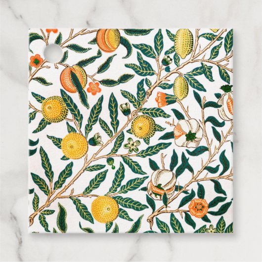 ヴィンテージウィリアム・モリス「ザクロ」メッセージカード フェイバータグ (正面)