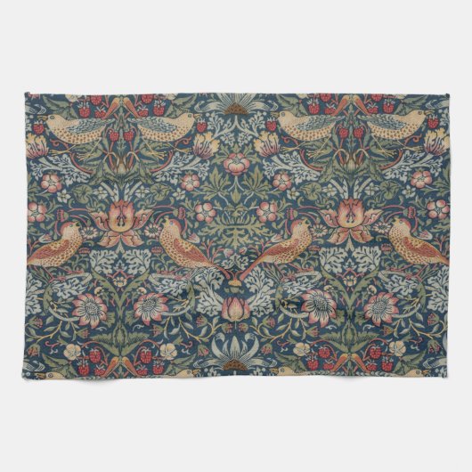 ヴィンテージウィリアム・モリス・ストロベリー泥棒 キッチンタオル (横)