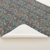 ヴィンテージウィリアム・モリス・ストロベリー泥棒 シェルパブランケット (3/4)