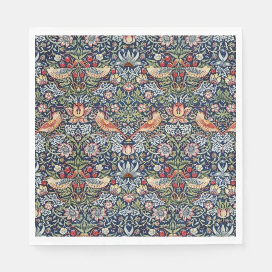 ヴィンテージウィリアム・モリス・ストロベリー泥棒 スタンダードランチョンナプキン (正面)