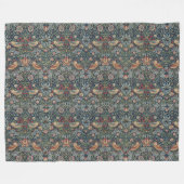 ヴィンテージウィリアム・モリス・ストロベリー泥棒 フリースブランケット (正面(横))