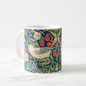 ヴィンテージウィリアム・モリス・ストロベリー泥棒、レトロ コーヒーマグカップ (正面左)