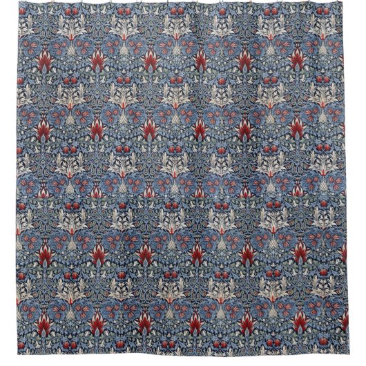 ヴィンテージウィリアム・モリス・スネークヘッド シャワーカーテン (正面)