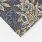 ヴィンテージウィリアム・モリス・チューリップ&ウィロー フリースブランケット (角)