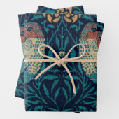 ヴィンテージウィリアム・モリス・バード、クリスマス ラッピングペーパーシート (インサイチュ)