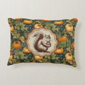 ヴィンテージウィリアム・モリス・パンプキンズとリス アクセントクッション (裏面)