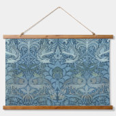 ヴィンテージウィリアム・モリス・ピーコックアンドドラゴン 吊り下げ型タペストリー (正面)