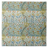 ヴィンテージウィリアム・モリス・フローラ タイル (正面)