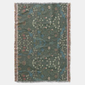 ヴィンテージウィリアム・モリス・ブラックソーン スローブランケット (正面縦)