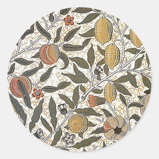 ヴィンテージウィリアム・モリス・ポメグラネート ラウンドシール (正面)